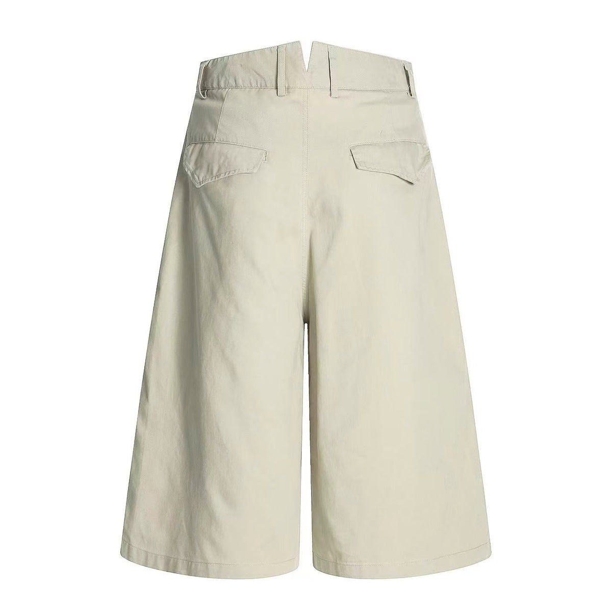 High Waisted Pleated Wide Leg Jorts
