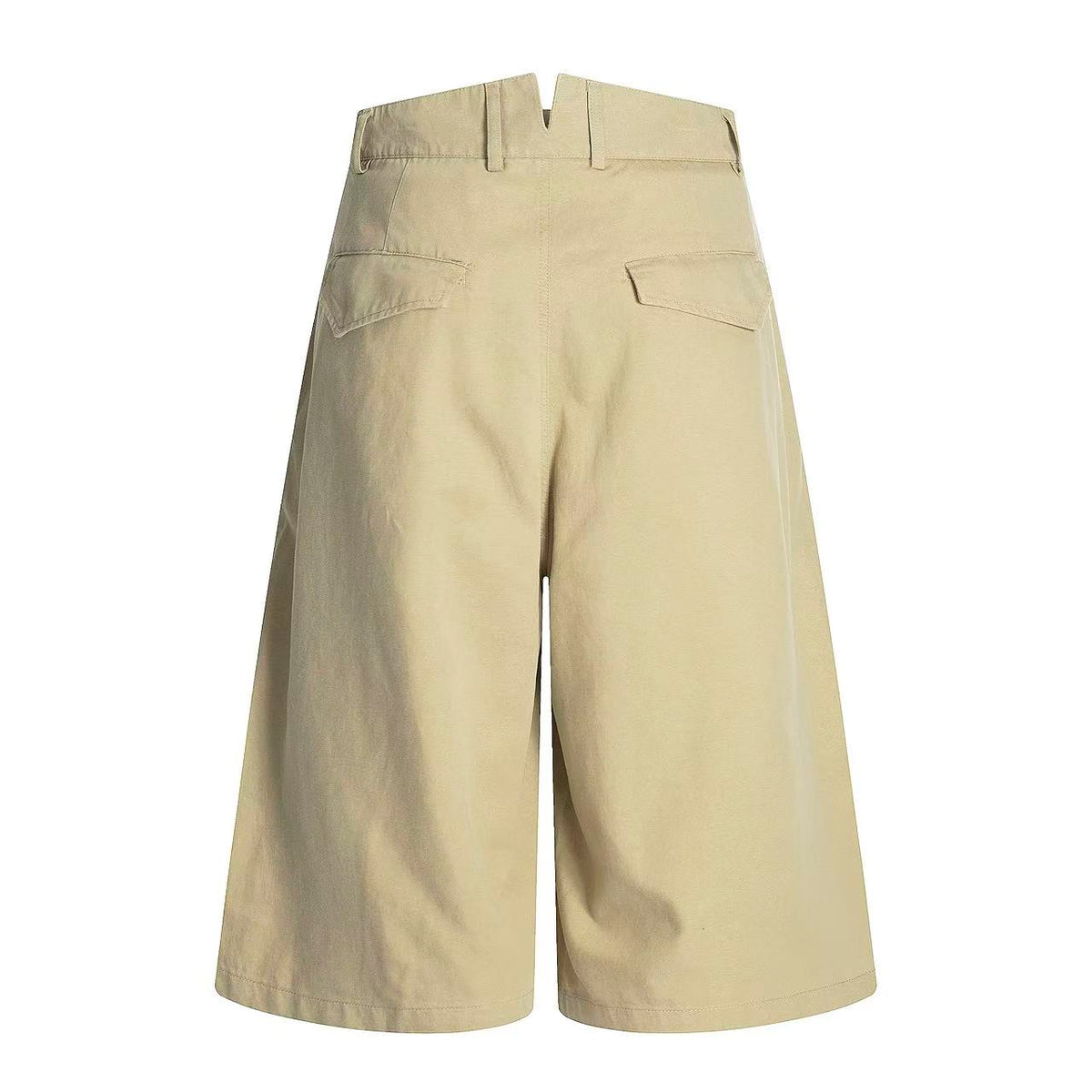 High Waisted Pleated Wide Leg Jorts