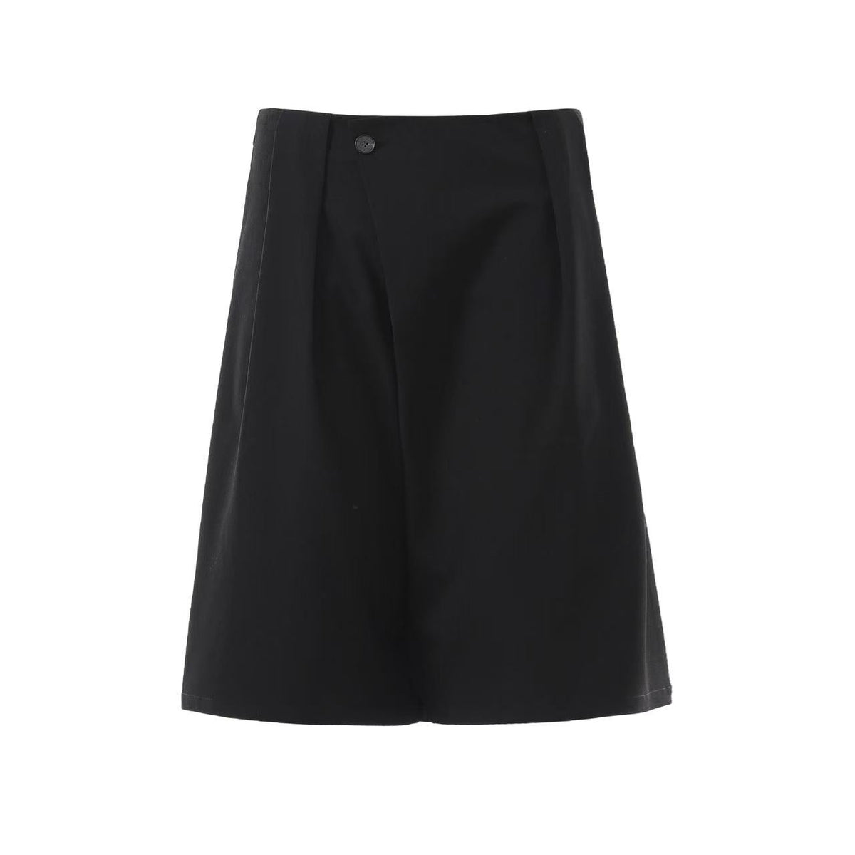 Wrap Front Pleated Wide-Leg Shorts