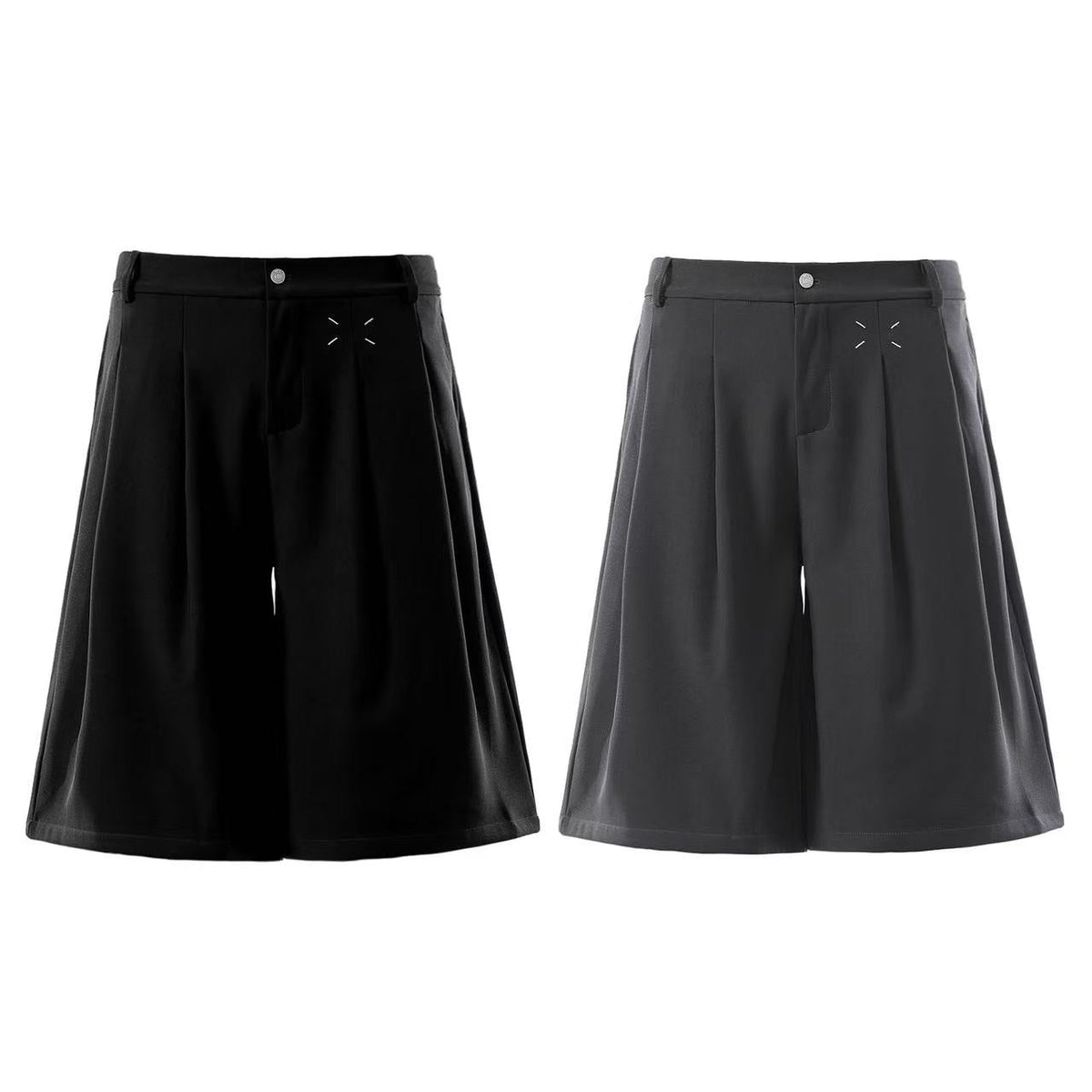 Streetwear Clean-Fit Wide-Leg Shorts