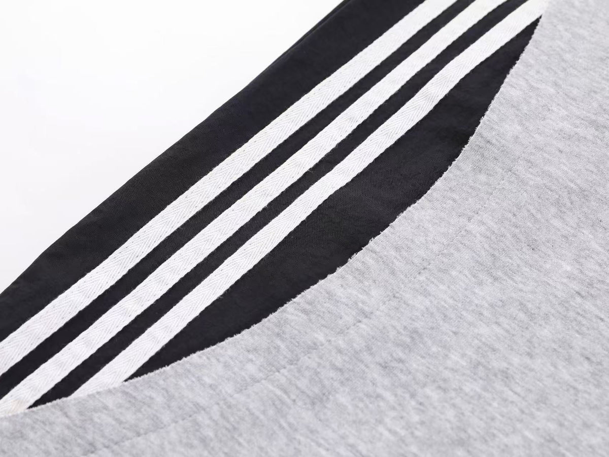 Streetwear Side Stripe Baggy Wide-Leg Sweatpants