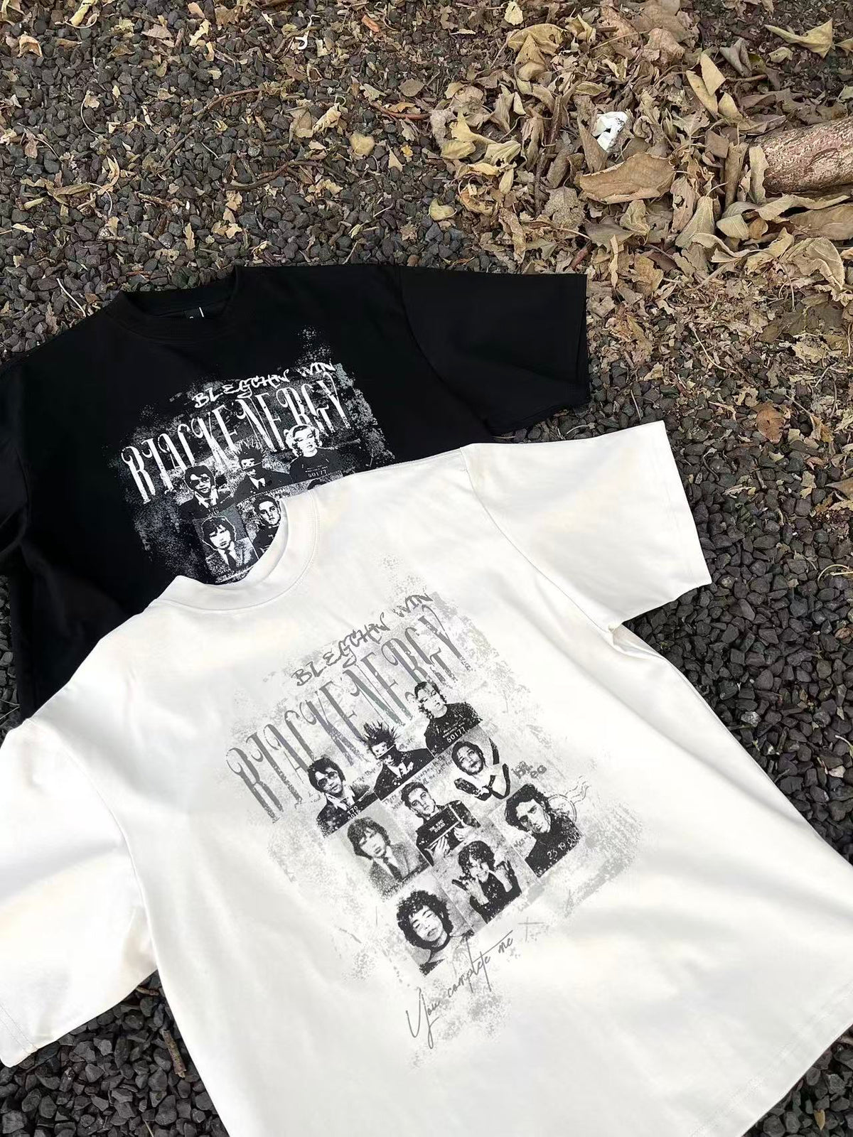 Vintage Grunge Collage Graphic Print T-Shirt