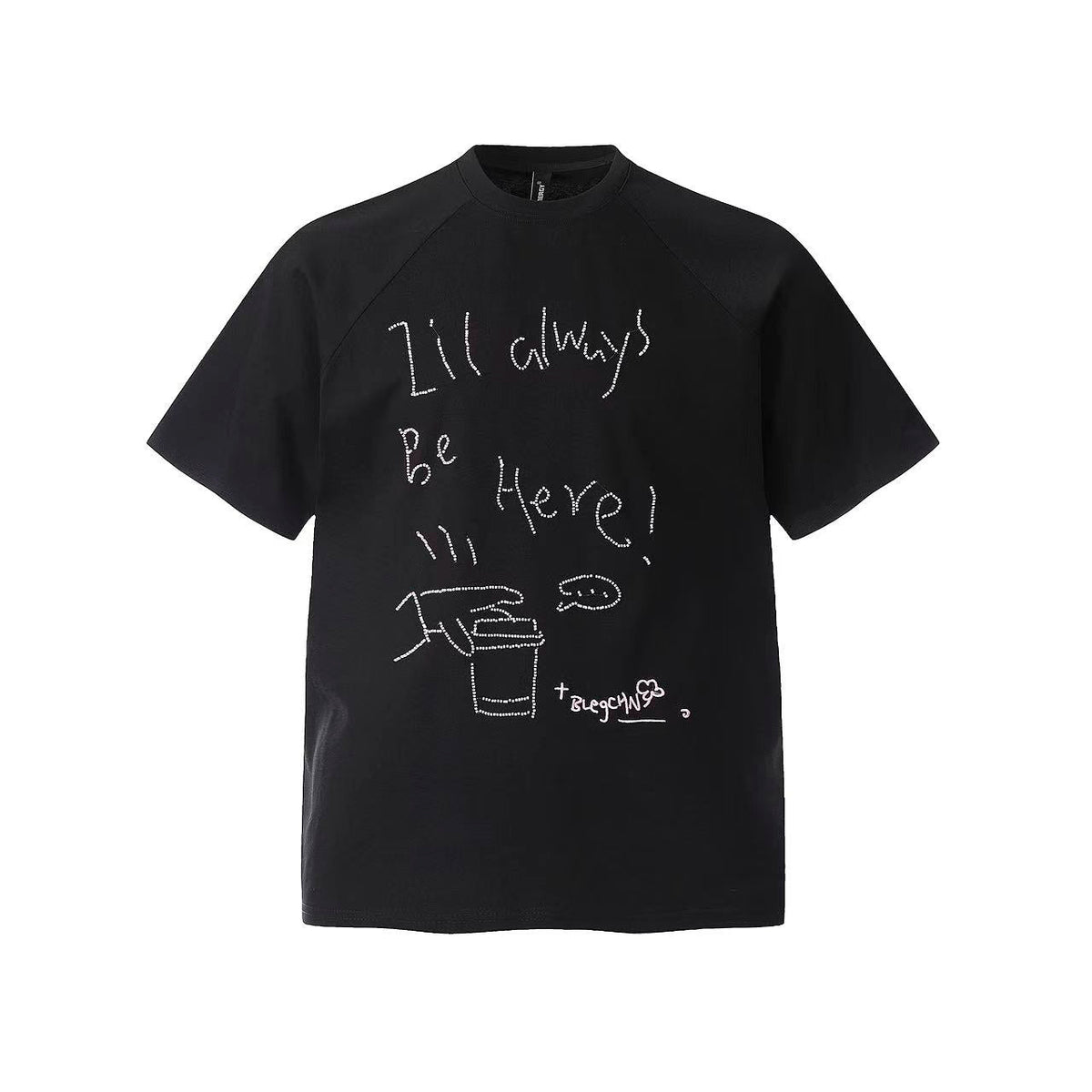 Streetwear Text Embroidery T-Shirt