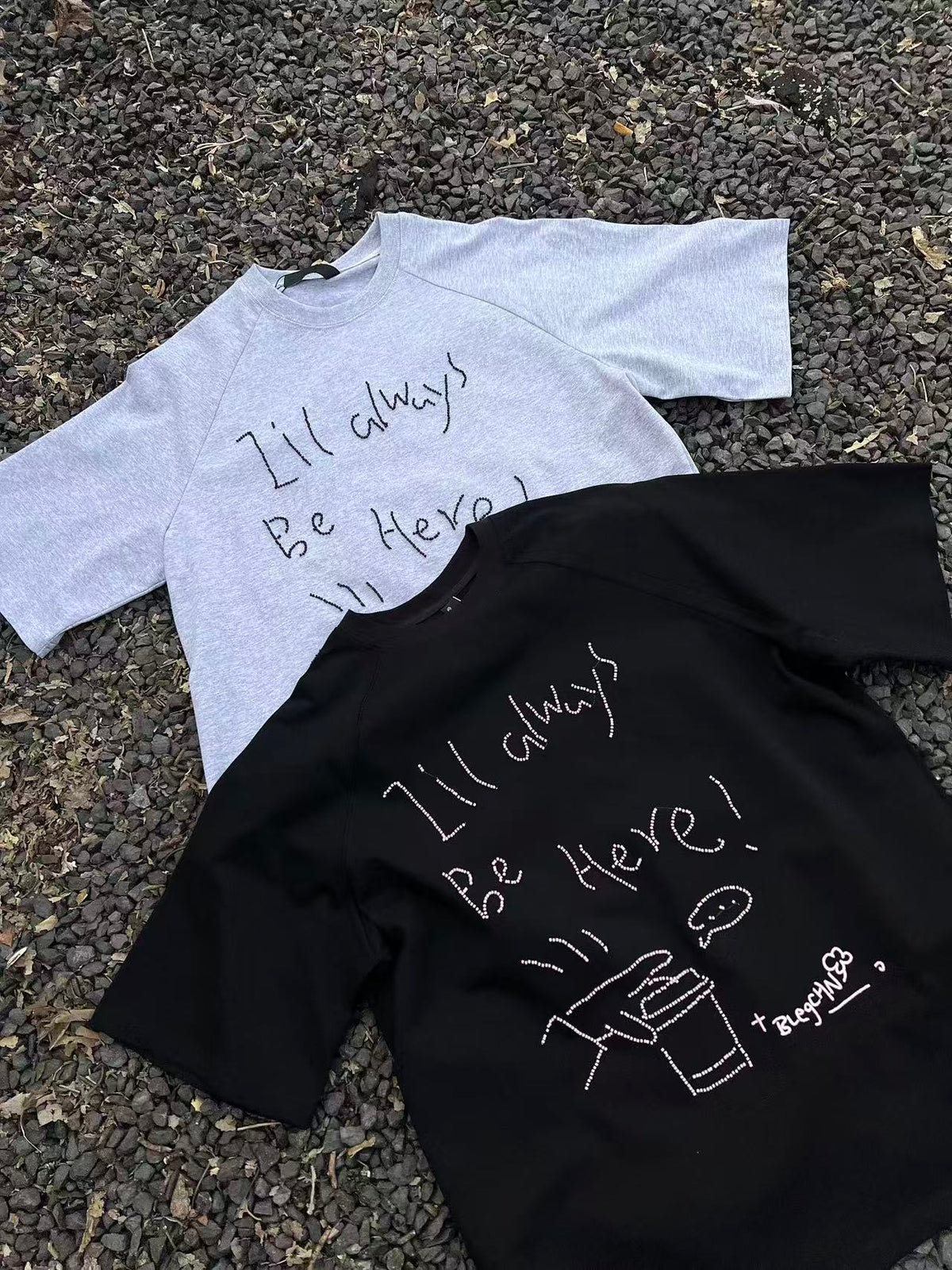 Streetwear Text Embroidery T-Shirt