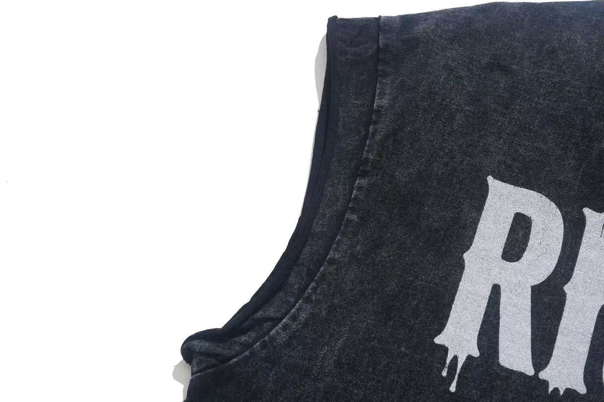 Vintage Wash Hand Print Tank Top