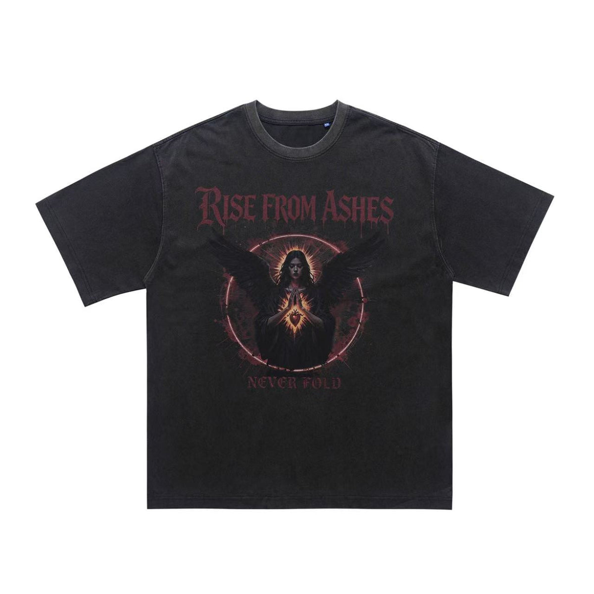 Streetwear Gothic Angel Print T-Shirt