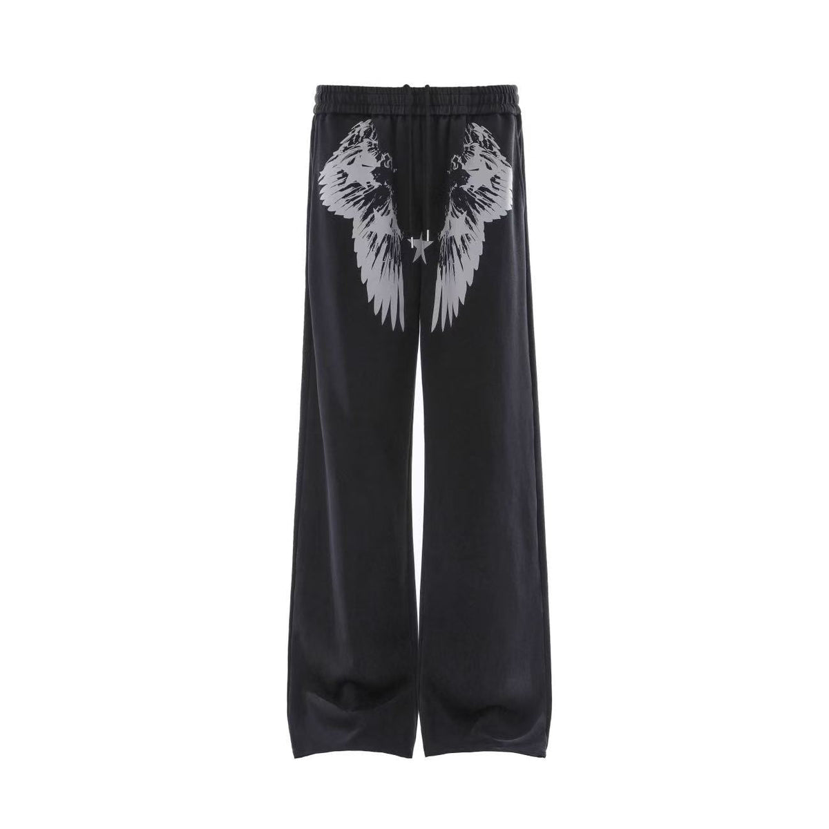 Wing Print Wide-Leg Sweatpants