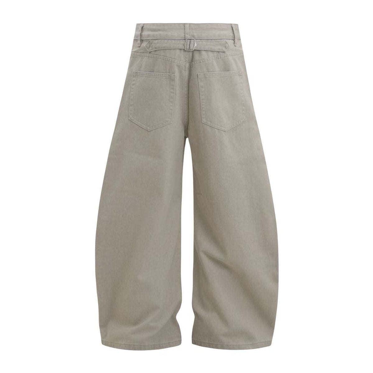 Multi-Button Pleated Baggy Cargo Pants