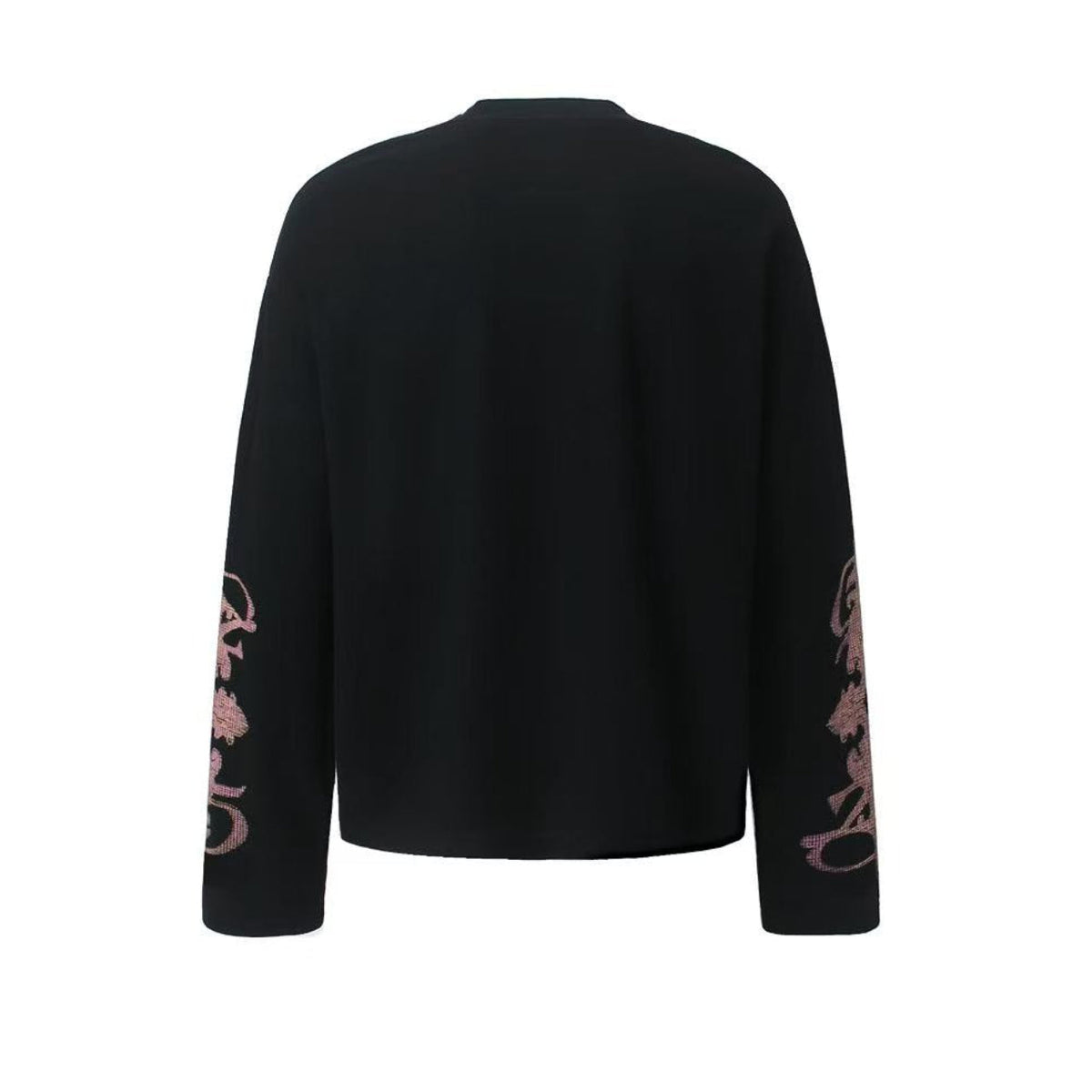 Studded Cross Print Waffle Knit Long Sleeve