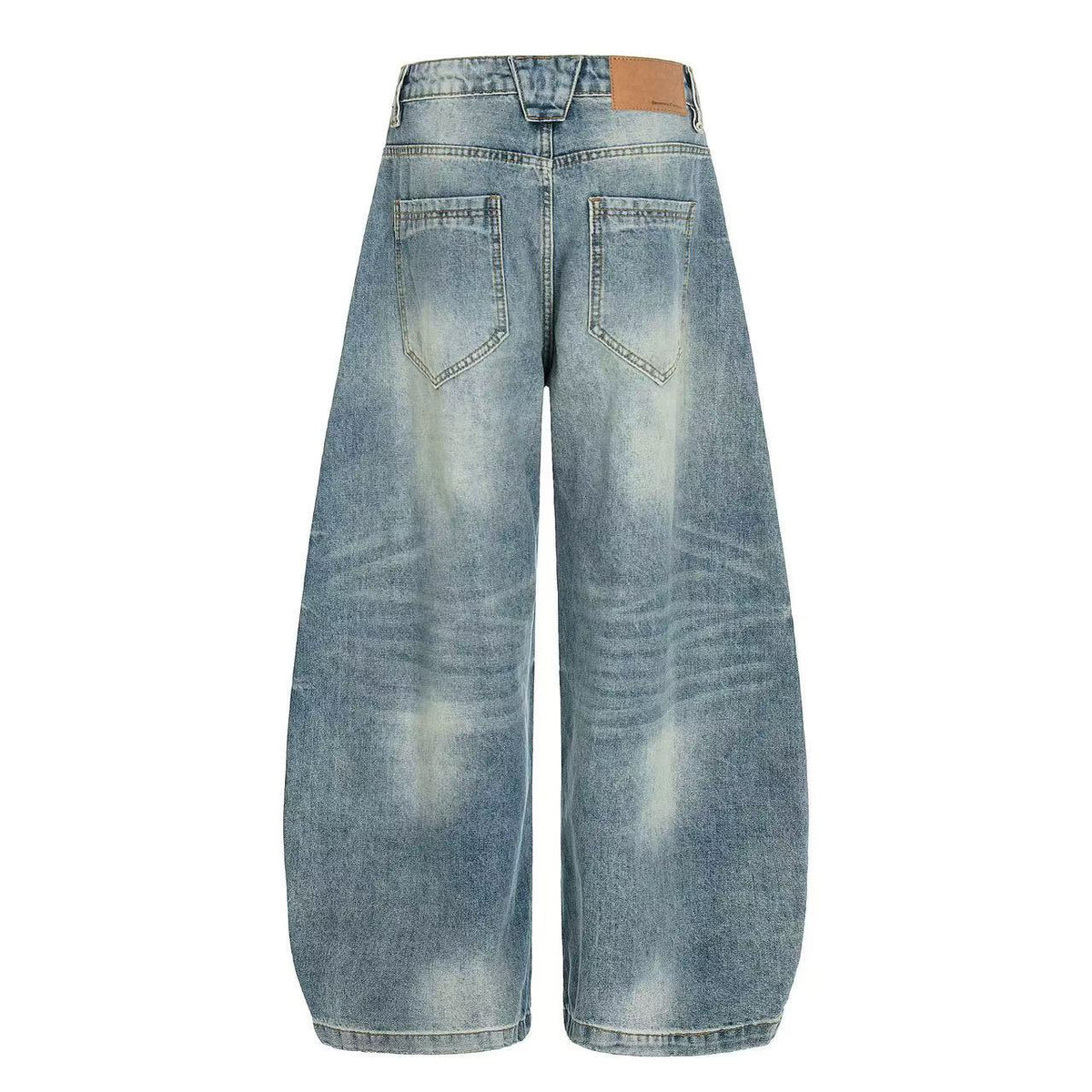 Vintage Faded Whisker Wash Baggy Jeans