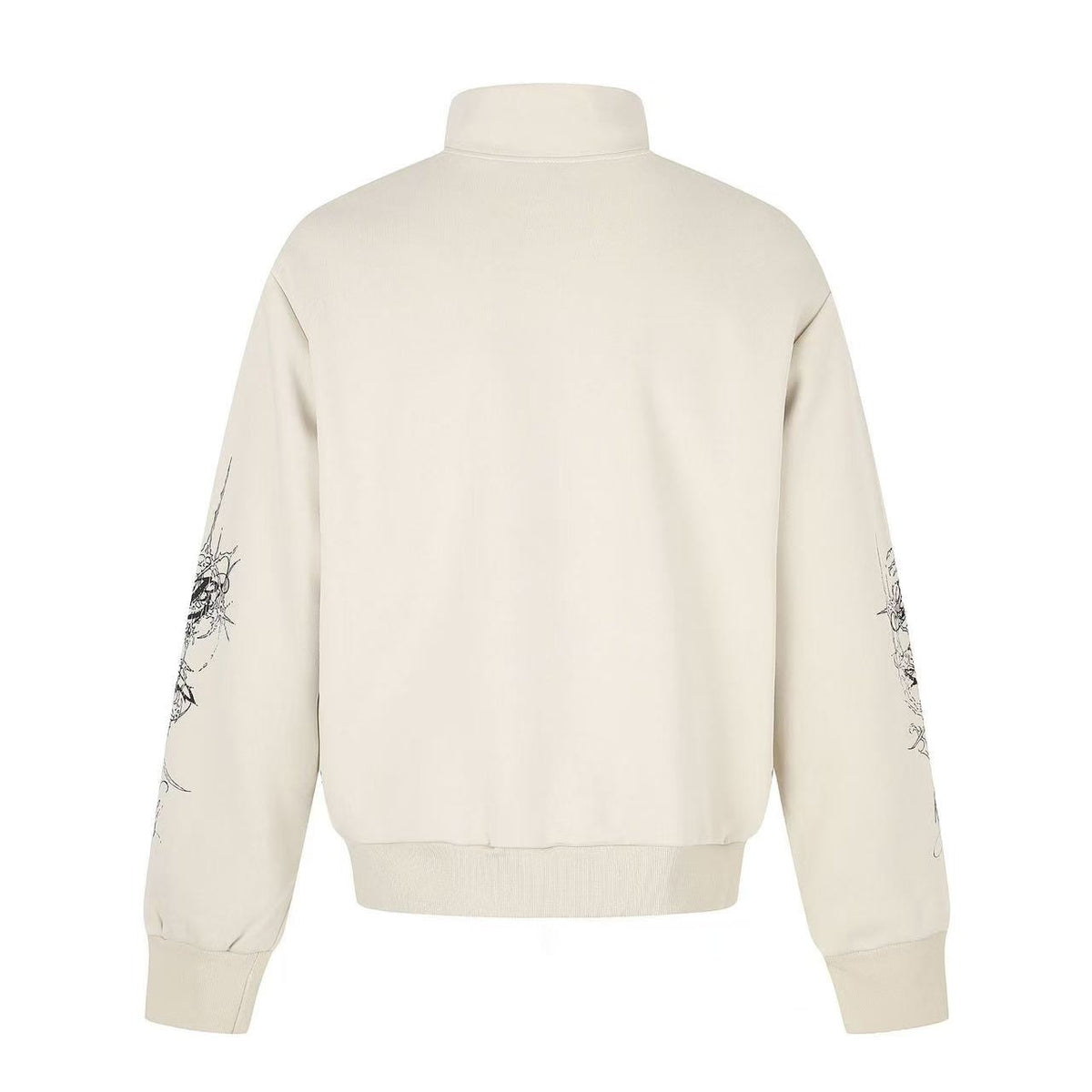 Cross Leopard Print Zip-Up Track Jacket