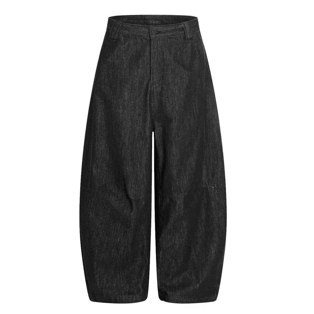 Dark Raw Denim Baggy Wide-Leg Jeans