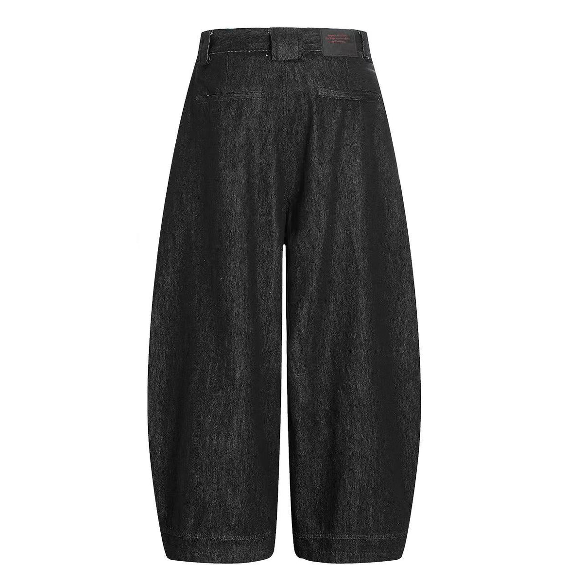 Dark Raw Denim Baggy Wide-Leg Jeans