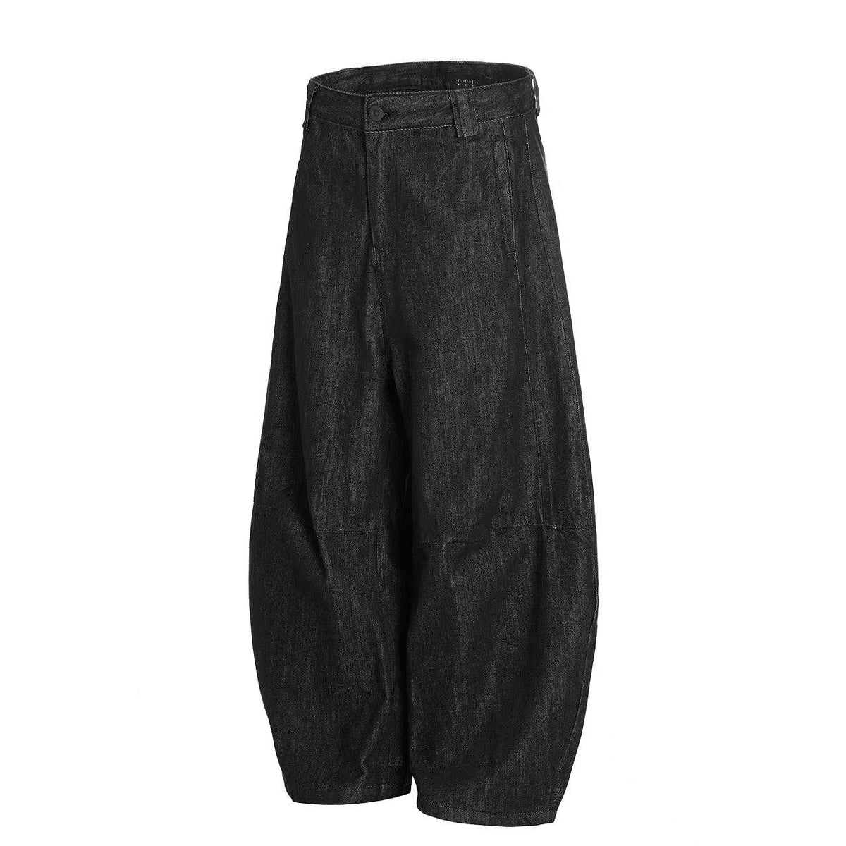 Dark Raw Denim Baggy Wide-Leg Jeans