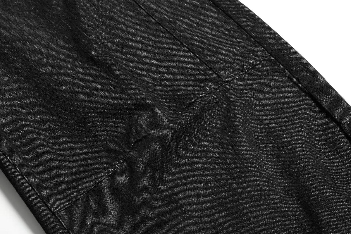 Dark Raw Denim Baggy Wide-Leg Jeans