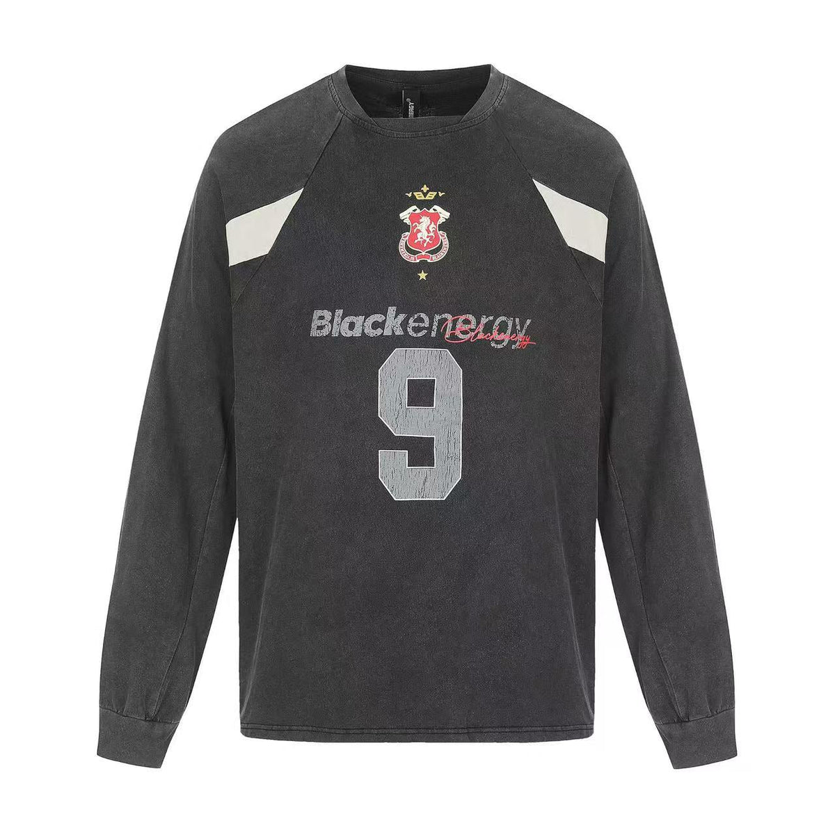 Wash Vintage 9 Graphic Raglan Long Sleeve