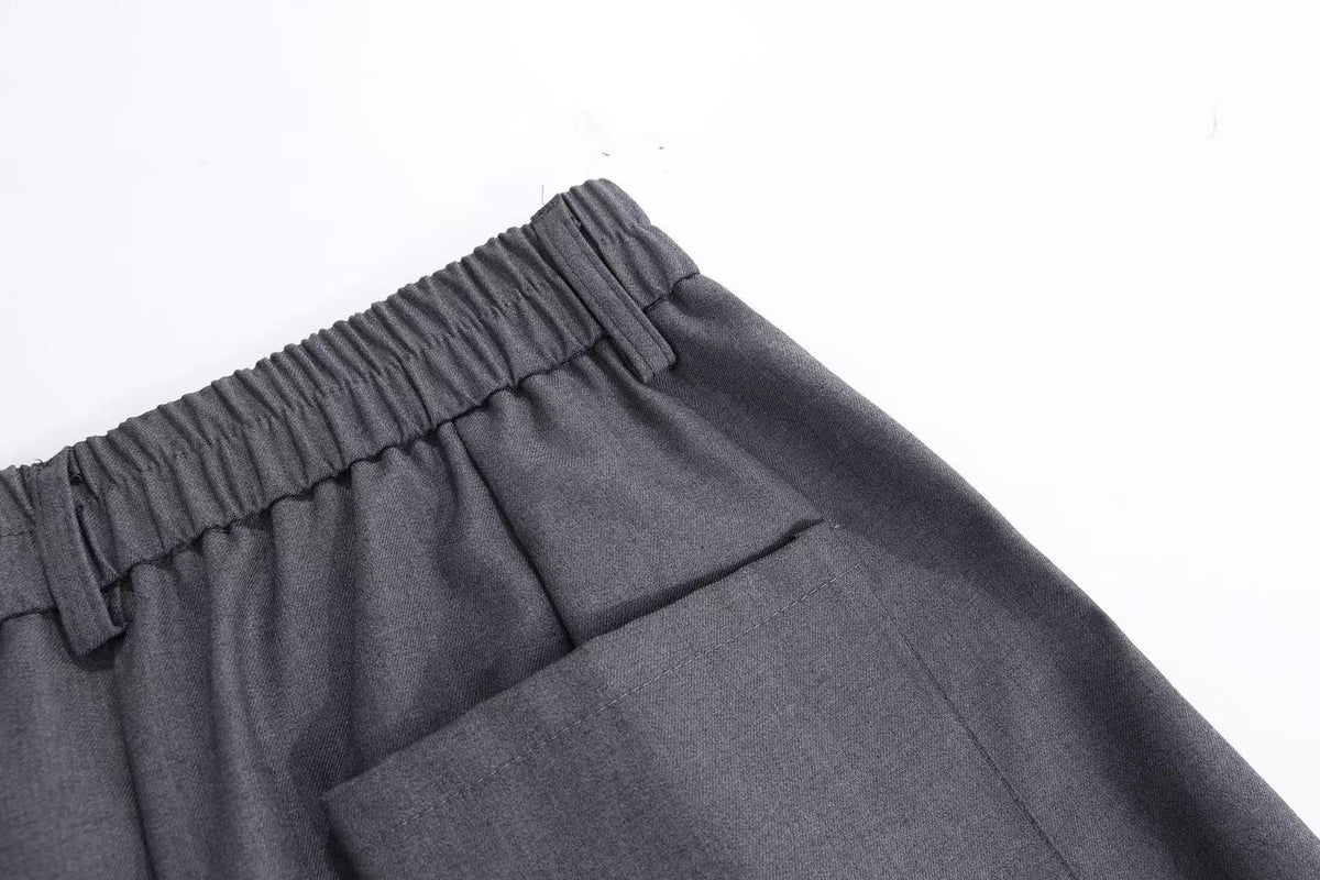 Unisex Pleated Balloon Wide-Leg Baggy Suit Pants