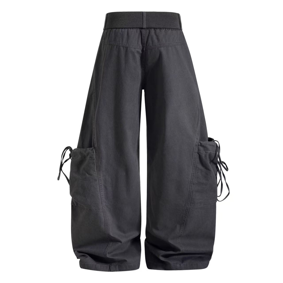 Vintage Baggy Wide Leg Lace-up Pocket Cargo Pants