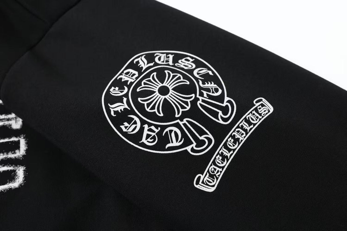 Streetwear Flag Graphic Zip-Up Hoodie