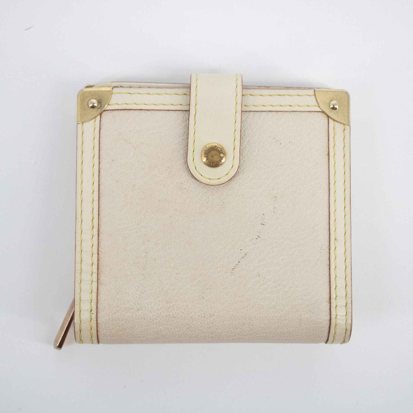 Louis Vuitton Ivory Suhali Compact Zippy Wallet  #2055