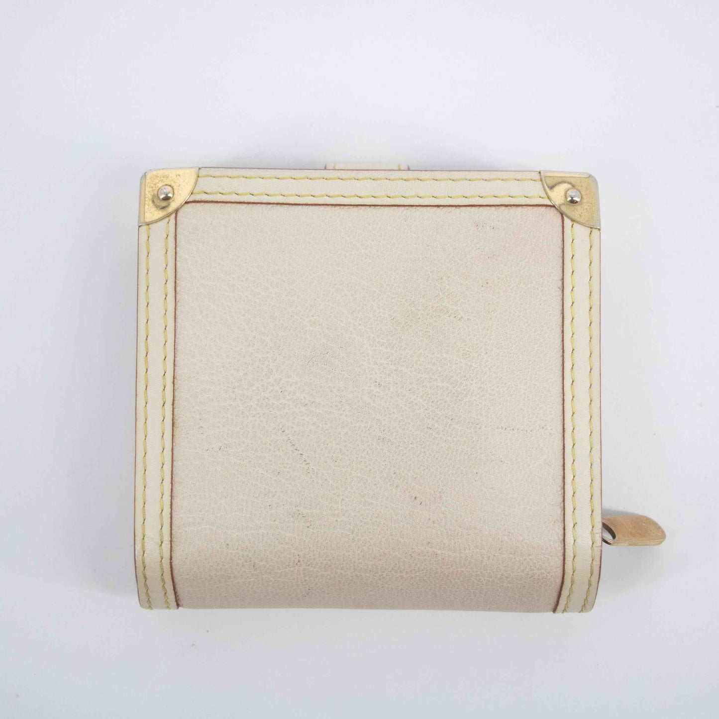Louis Vuitton Ivory Suhali Compact Zippy Wallet  #2055