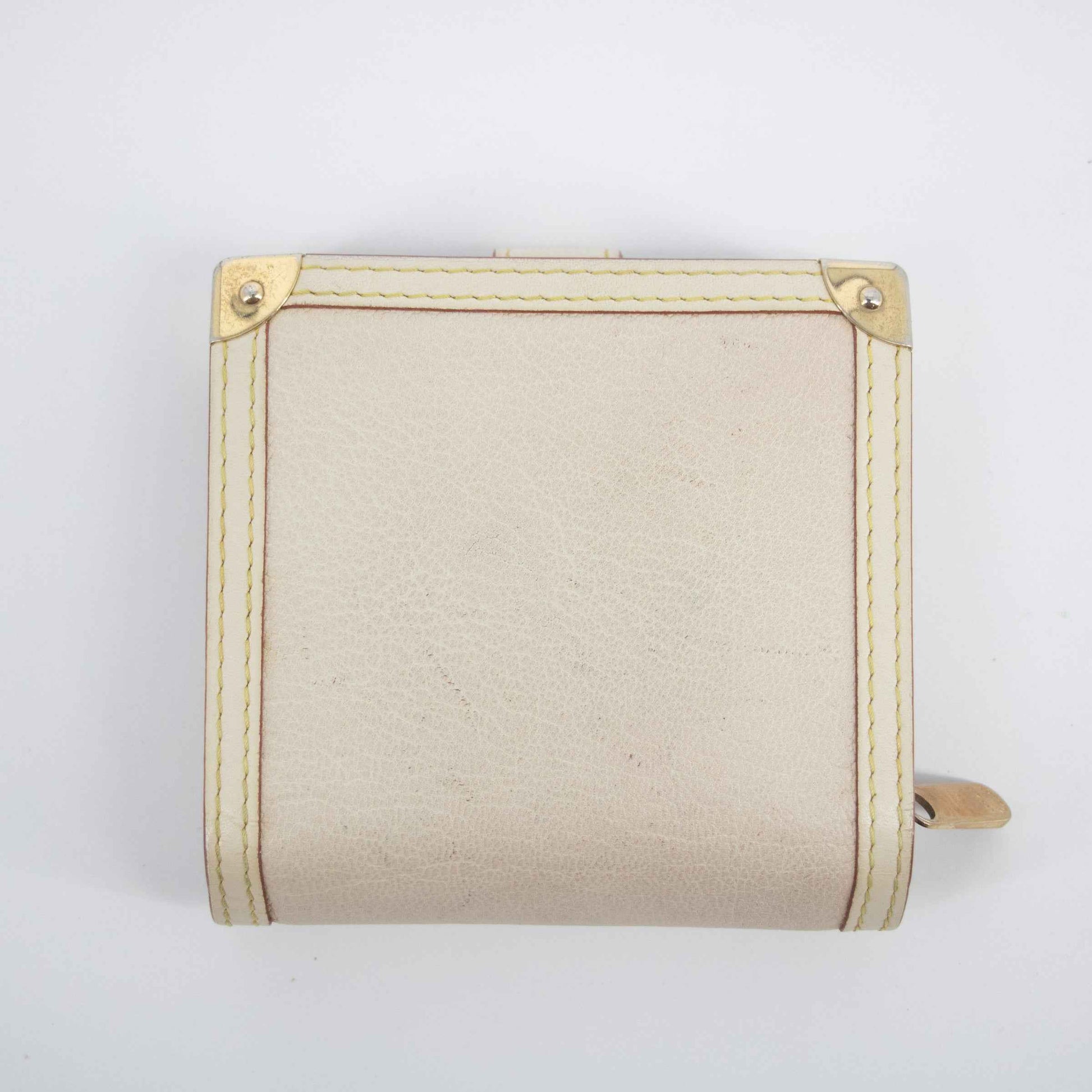 Louis Vuitton Ivory Suhali Compact Zippy Wallet  #2055