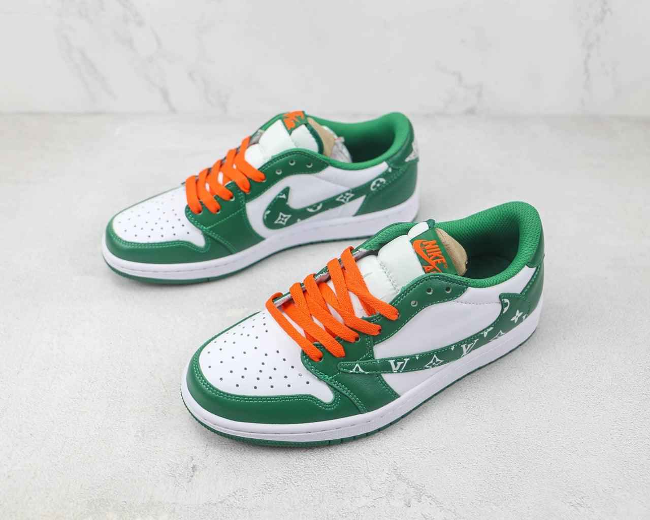Custom Jordan 1 Low x LV DM7866 885 - Stylish Grey Sneakers