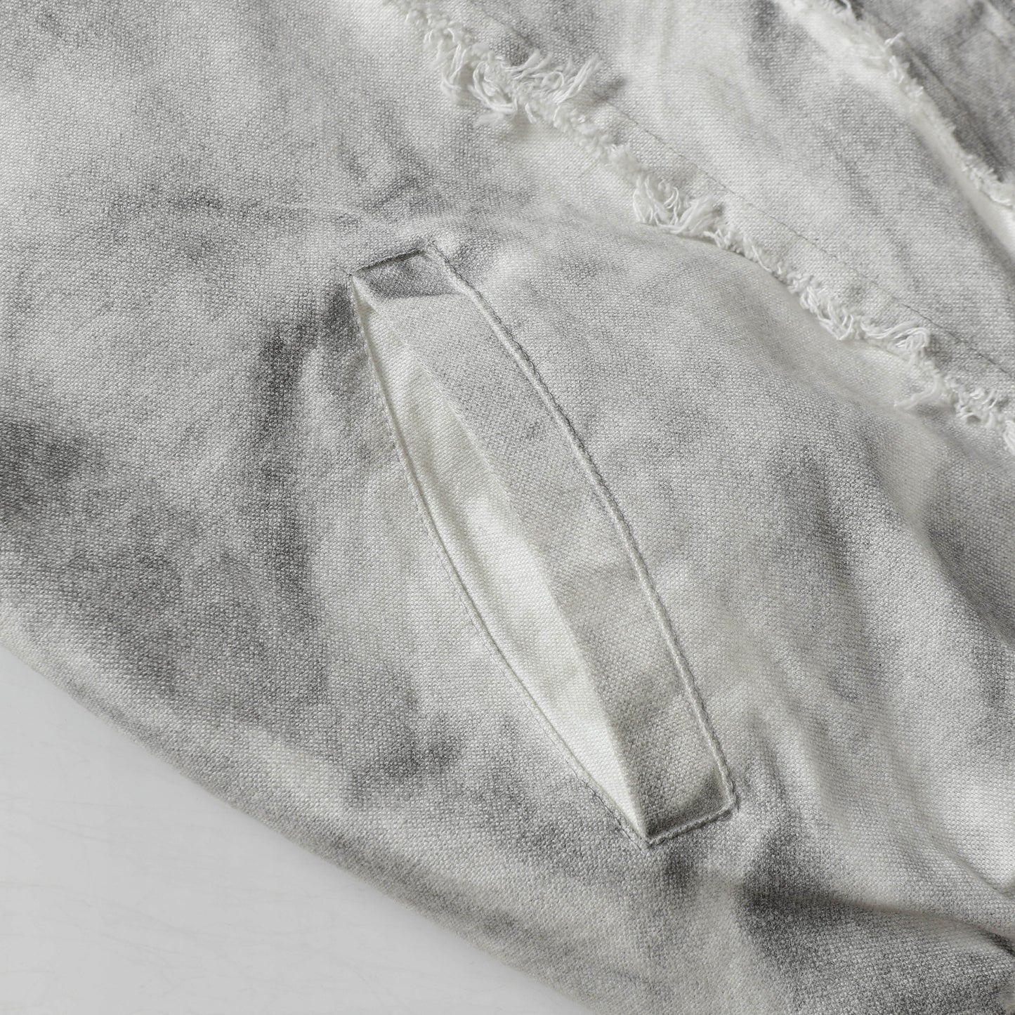 Washed Fray Edge | Hooded Jacket