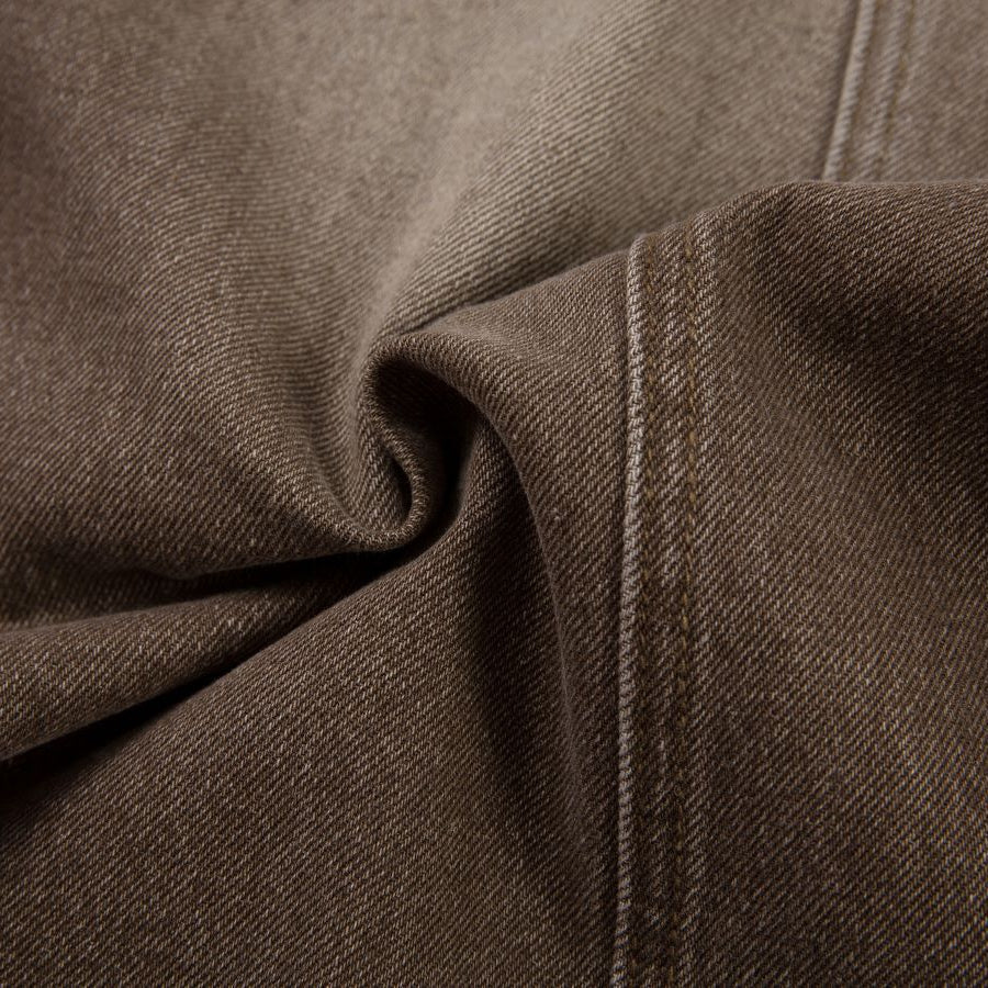 Brown Wash Cargo Barrel Jeans