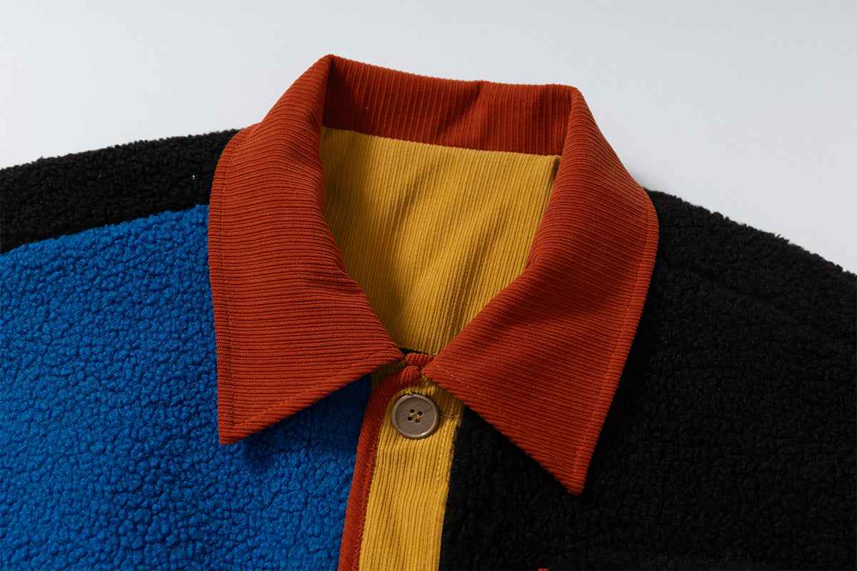 Color Blocking | Panel Fleece Coat