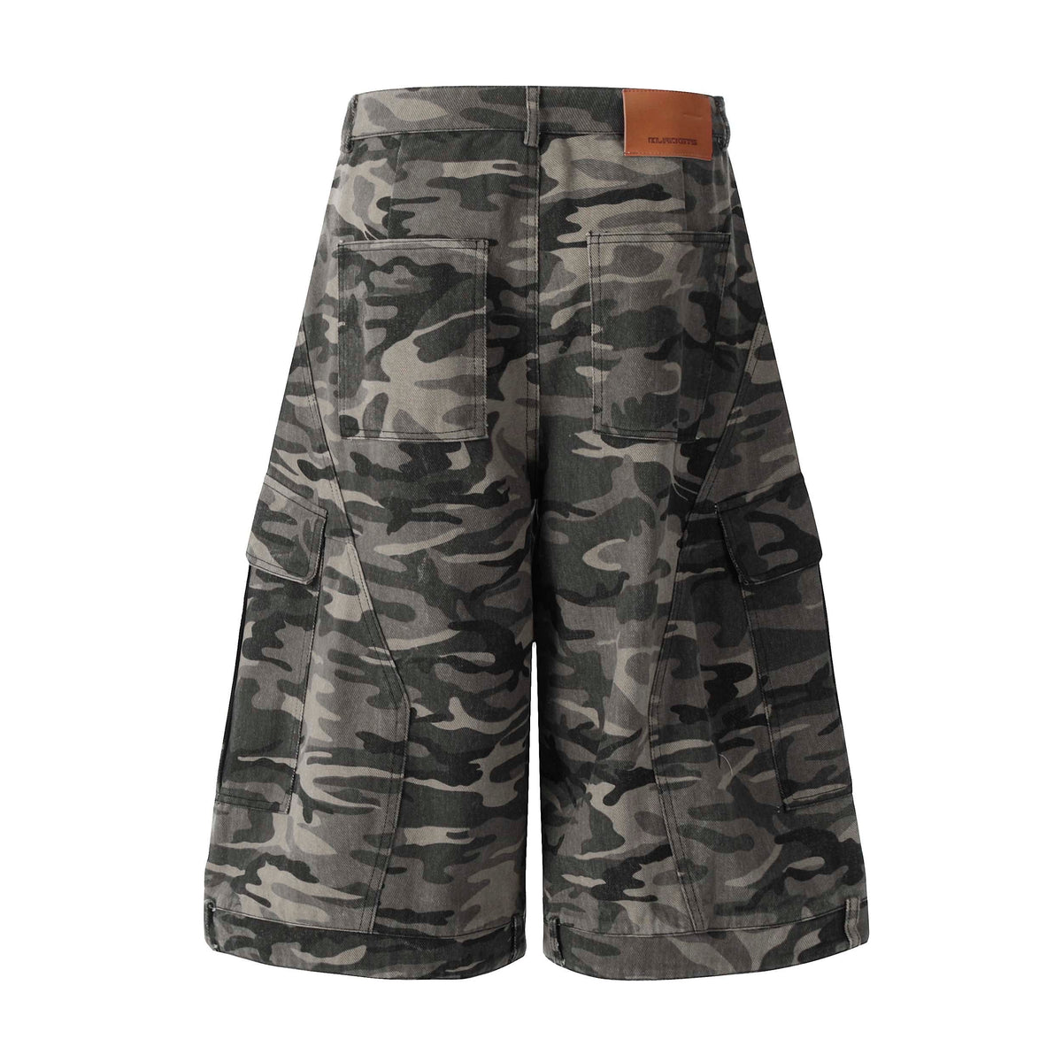 Camo Wide-Leg Knee-Length Jorts