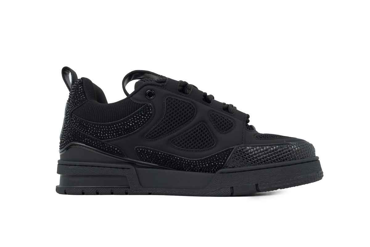 Monogram All Black Diamond Surface Monogram Sneaker