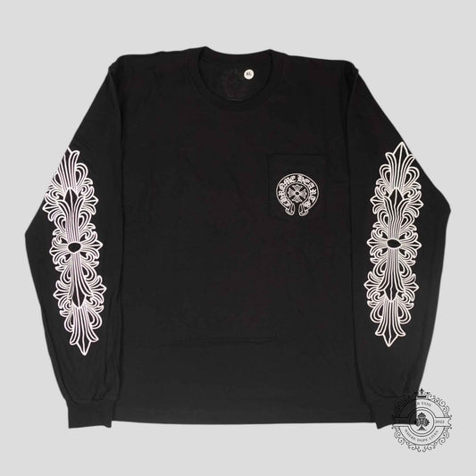 Chrome Hearts Miami Exclusive Horseshoe Logo Long Sleeve in Black