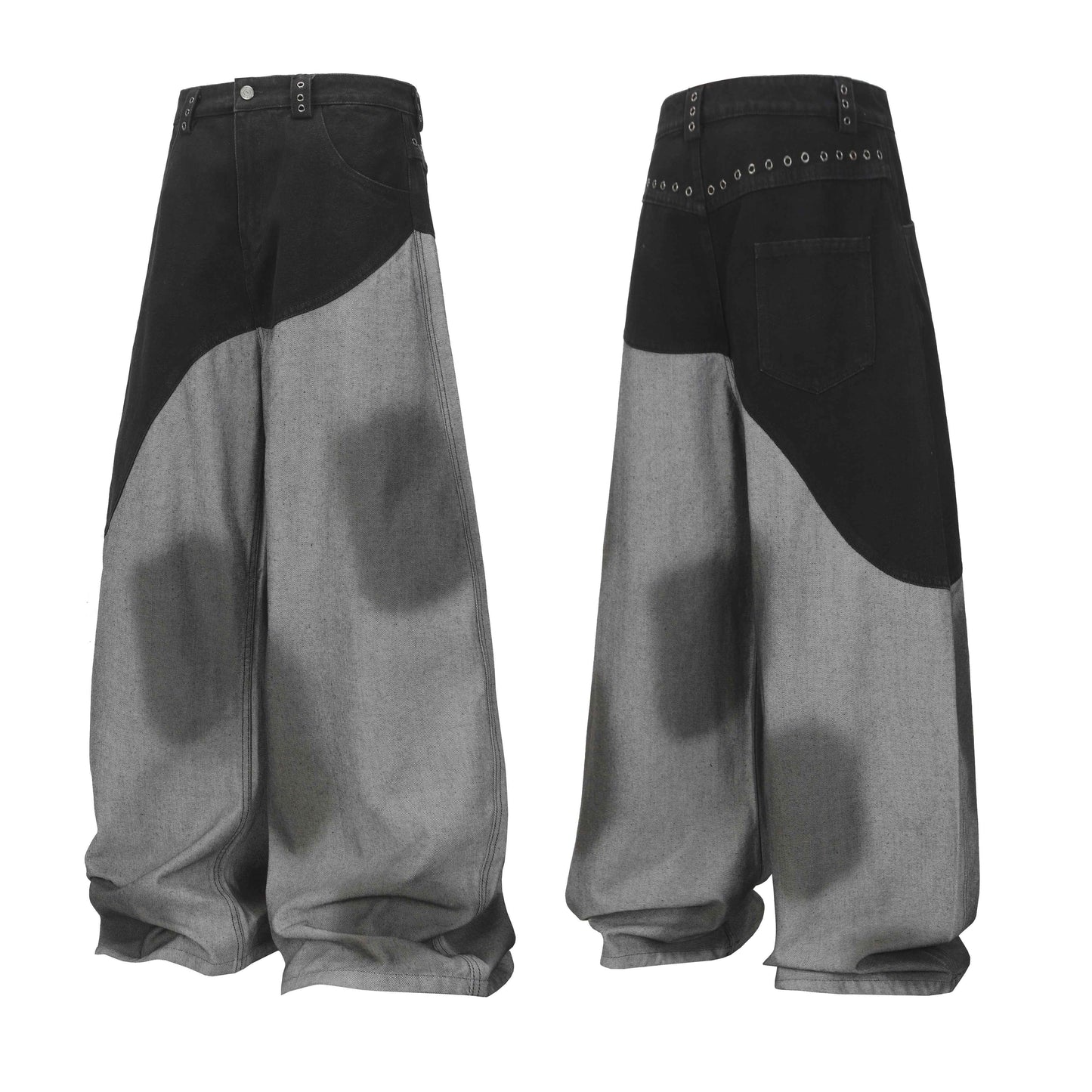 Two-Tone Fade Wash | Wide Jeans