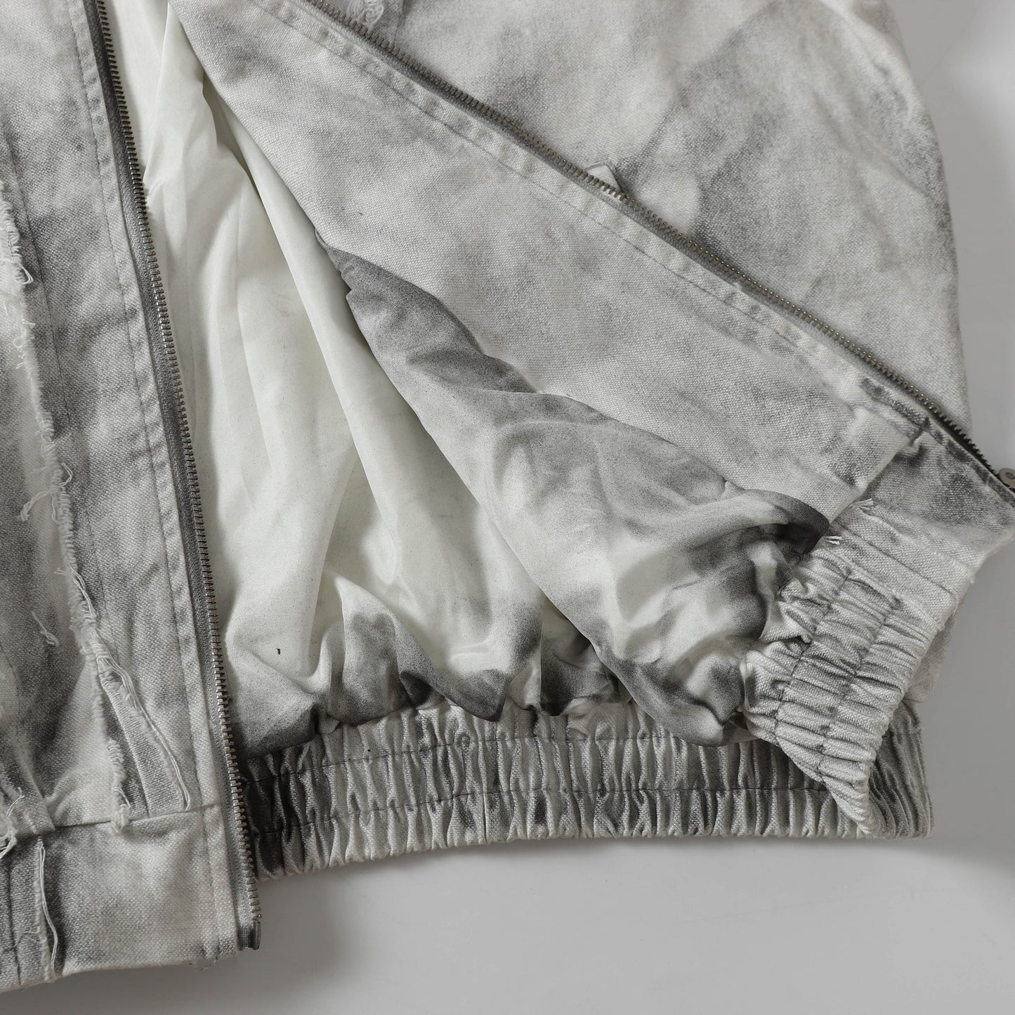 Washed Fray Edge | Hooded Jacket
