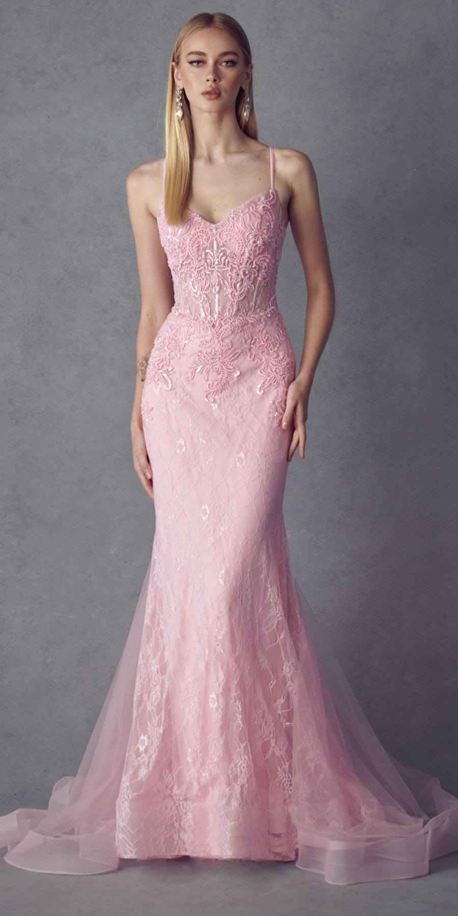 Juliet 250 Embellished Lace Mermaid Dress