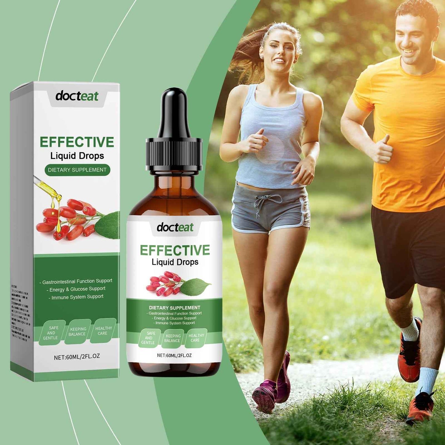 Docteat Dietary Herbal Supplement Drops Mild Herbal Essence Pamper Body Care Supplement Drops
