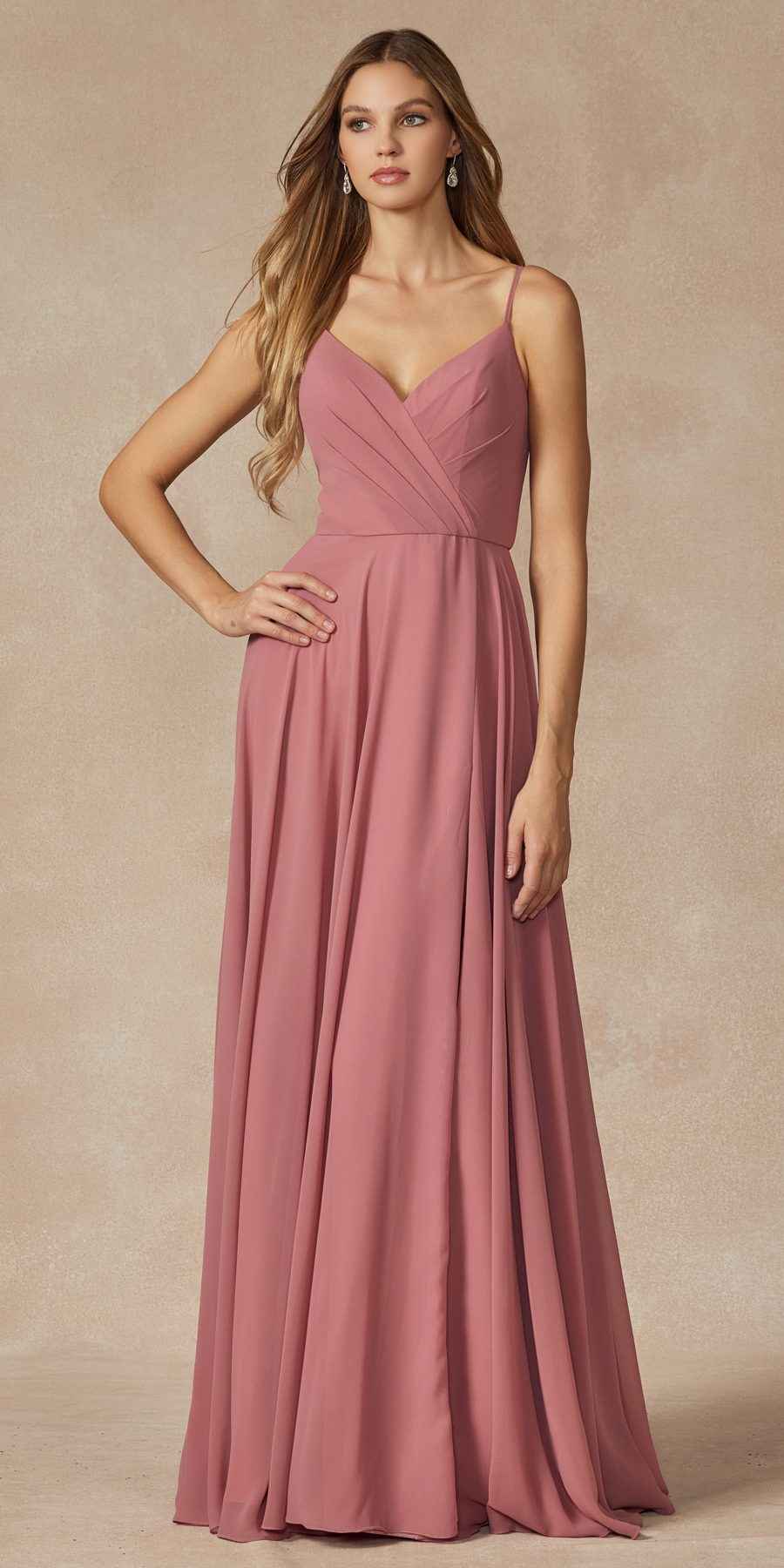 Juliet 263 Spaghetti Strap Long Formal Dress