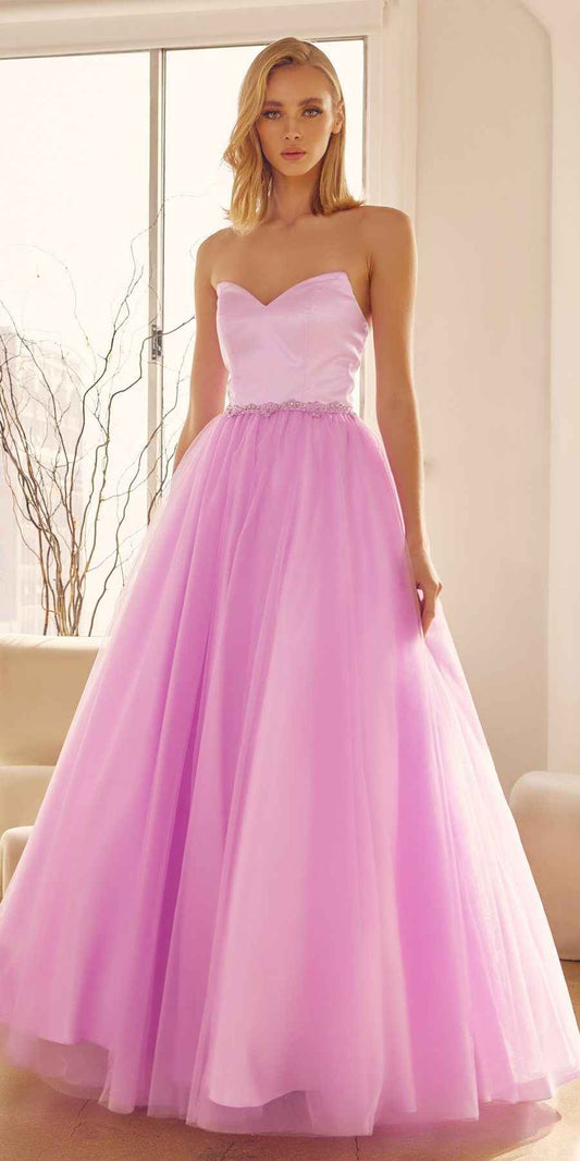 Juliet 265 Strapless A-Line Ball Gown Beaded Belt