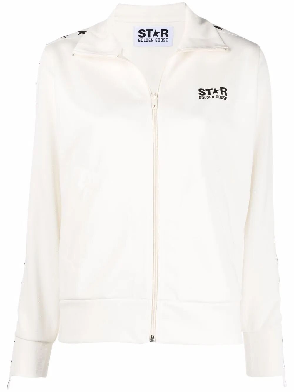 Golden Goose Women Zipped Sweatshirt With Grosgrain Strip And Stars