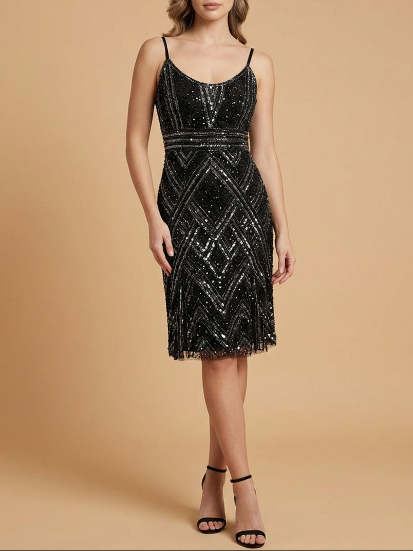 Lara 28860 - Beaded Flounce Dress - JUSTLUXURY
