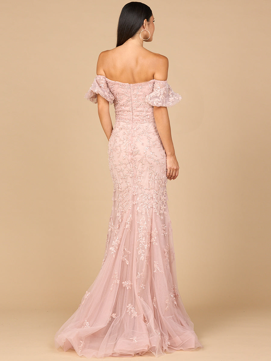 Lace, Off Shoulder Mermaid Gown - JUSTLUXURY