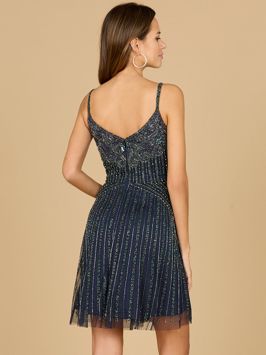 Spaghetti Strap V-Neck Dress - JUSTLUXURY