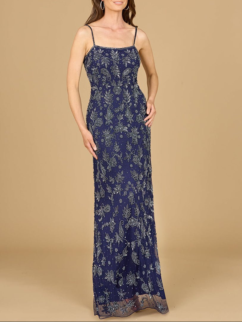 Sheath Gown with Long Sleeve Jacket - JUSTLUXURY