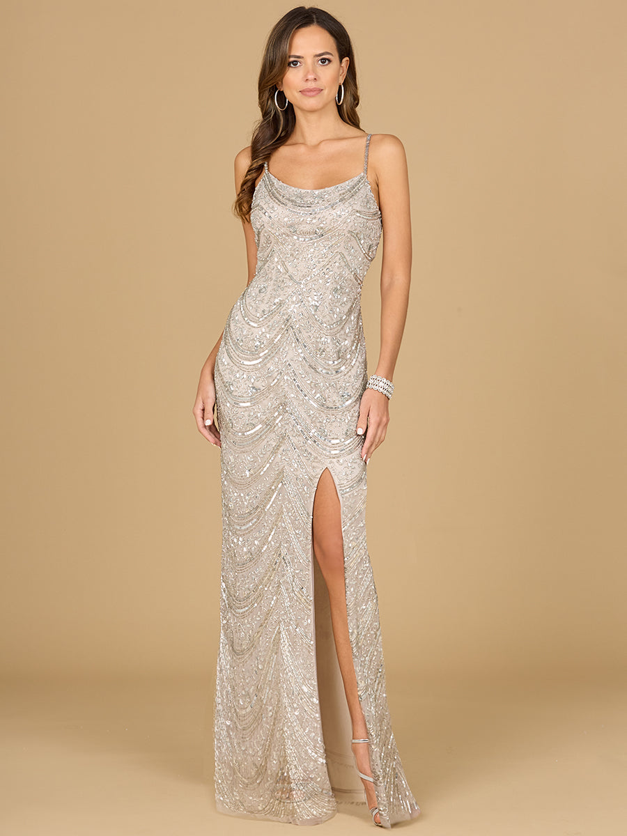 Scoop Neck Beaded Dress - JUSTLUXURY