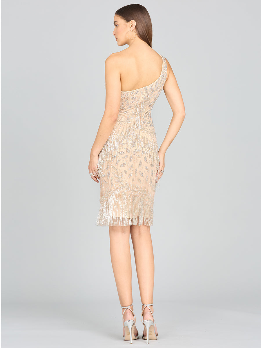 One Shoulder Cocktail Dress - JUSTLUXURY