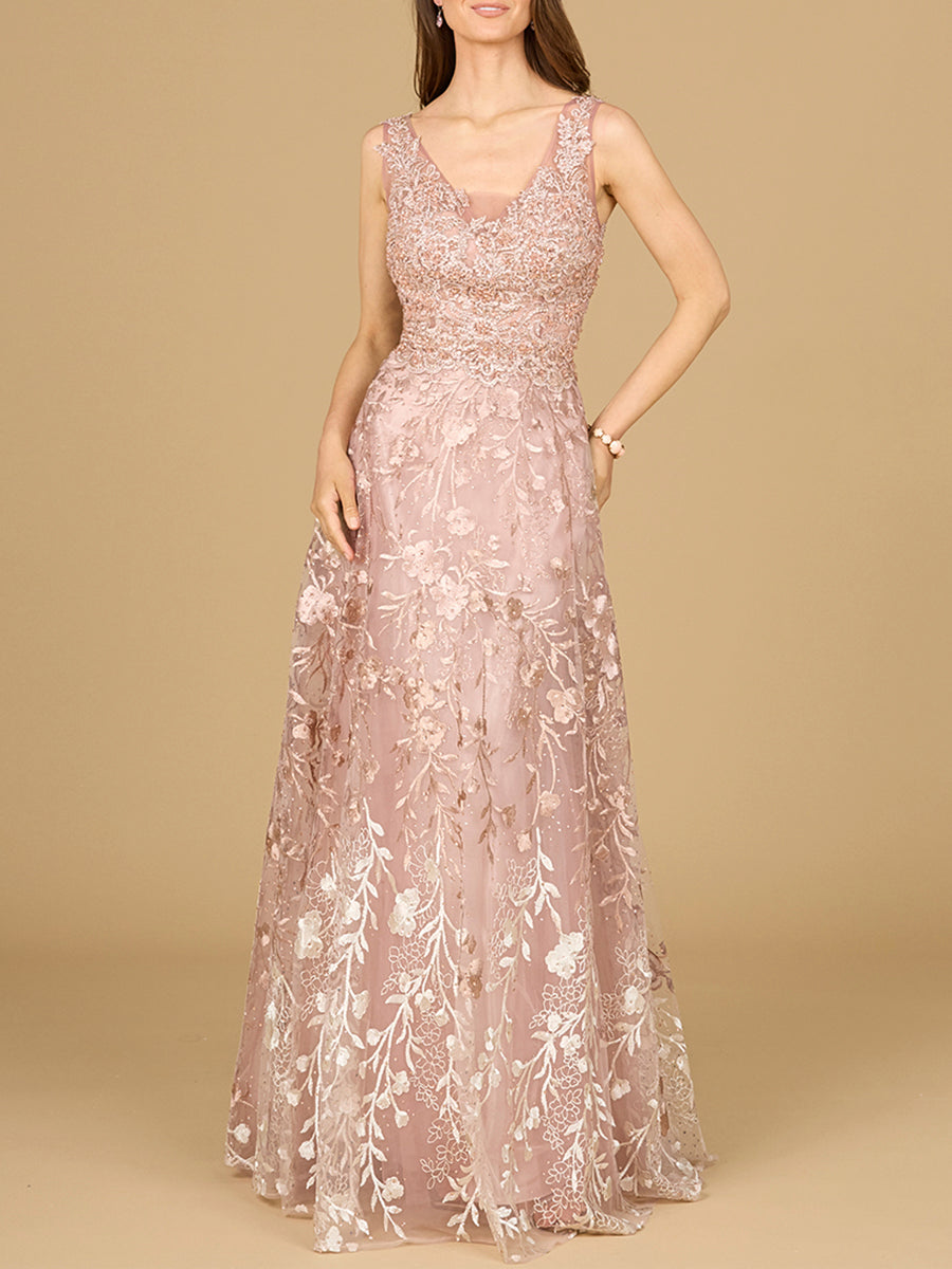 Ombre Lace Ballgown - JUSTLUXURY