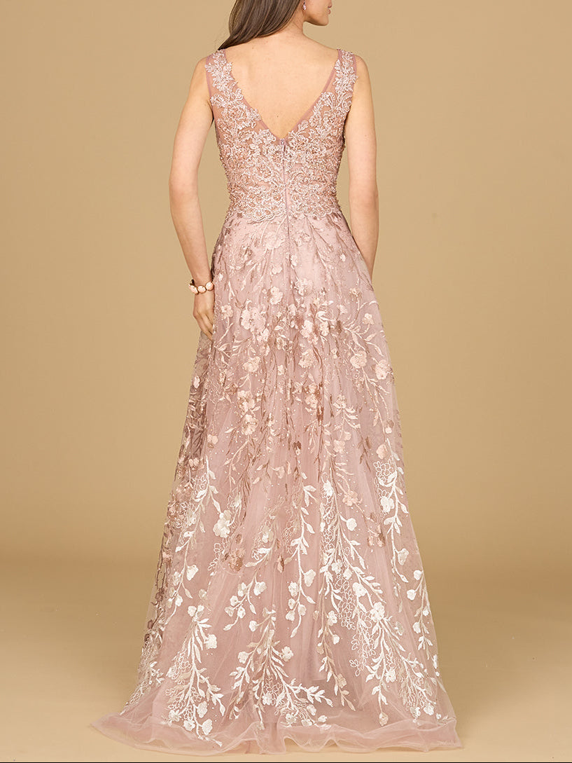 Ombre Lace Ballgown - JUSTLUXURY