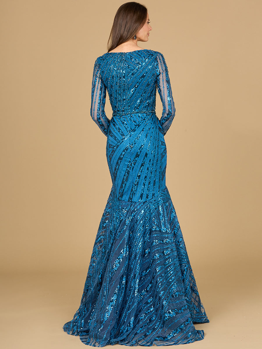 Mermaid, Long Sleeve Gown - JUSTLUXURY