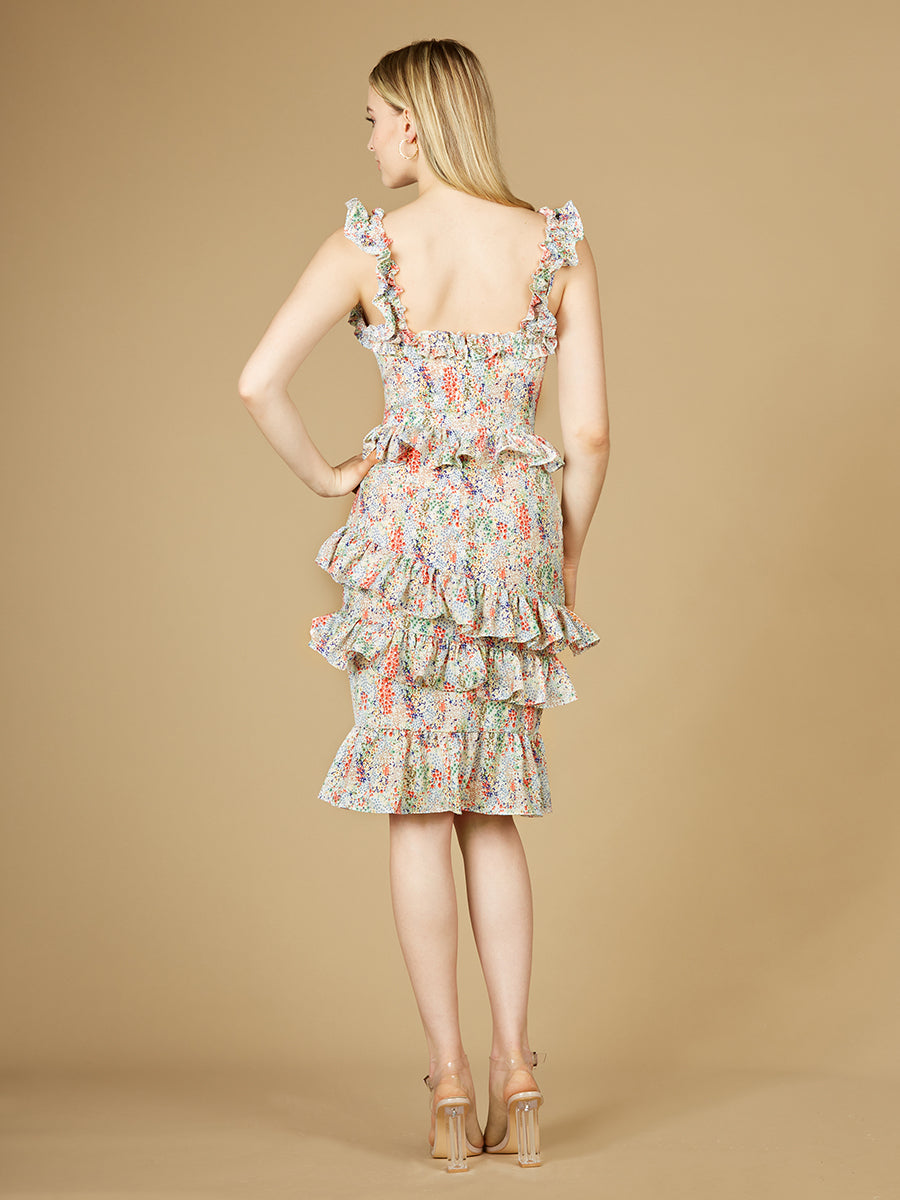 Print Midi Length Dress - OUTLET - JUSTLUXURY